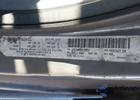 2008 Dodge Avenger Se z USA, uszkodzony, nr VIN 1B3LC46K98N153853